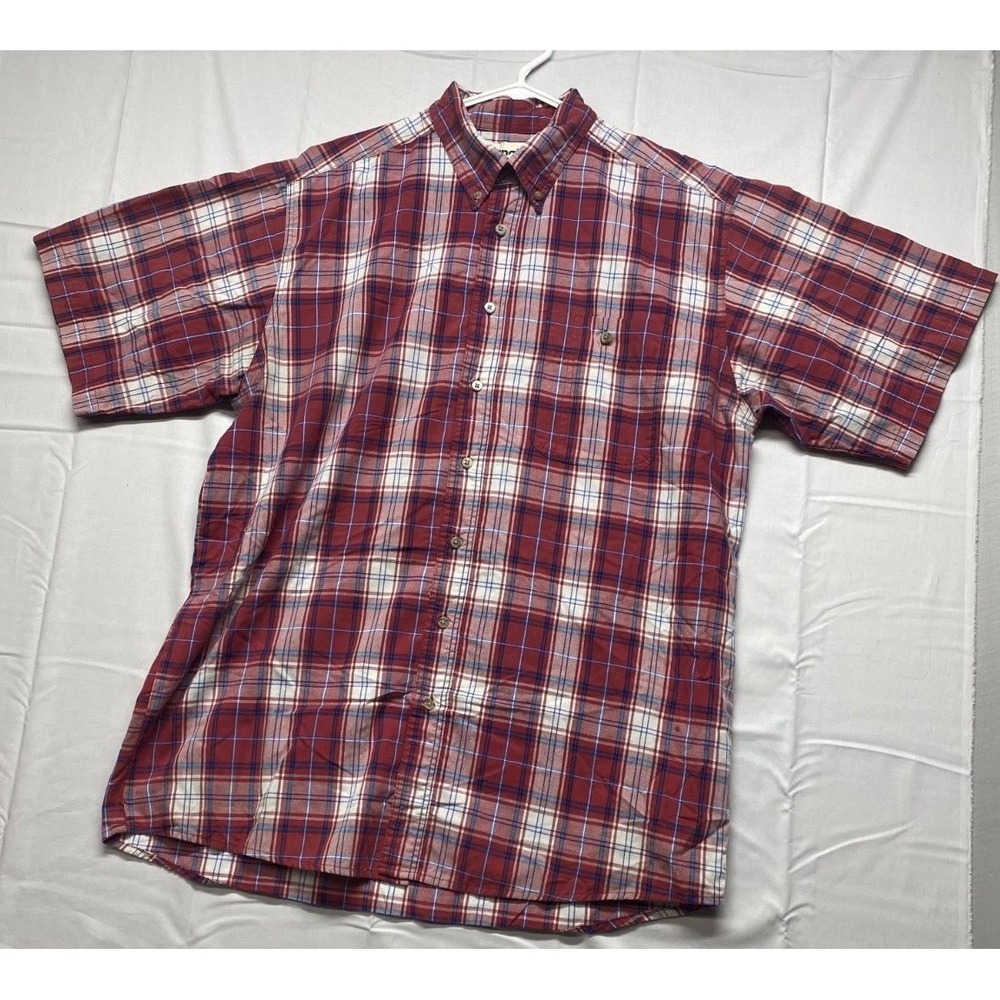 VTG Wrangler Rugged Wear Shirt Men XL Multicolor Plaid Everyday Wear Button Down